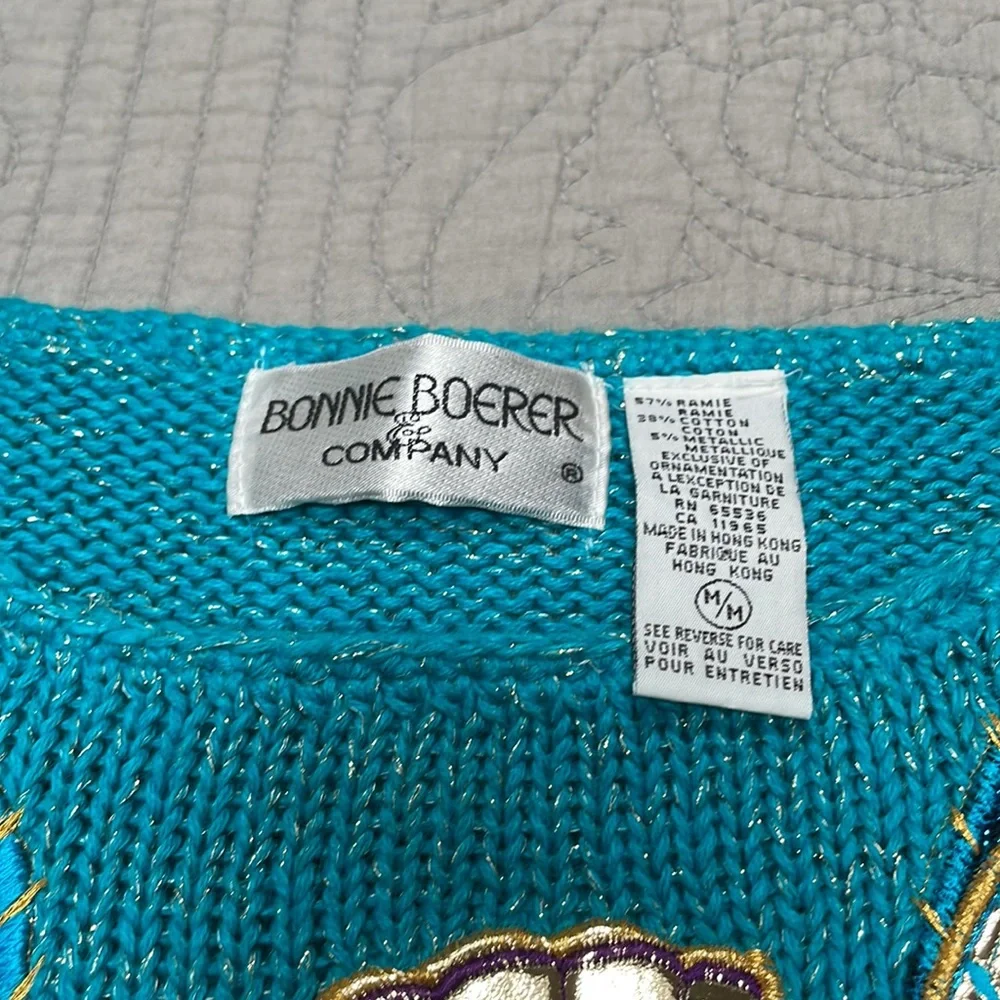 Vintage Art Deco Sweater with Fabulous Peacock Design - Picture 4 of 9